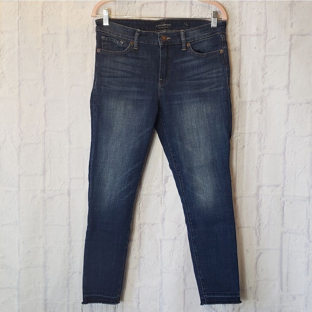 LUCKY BRAND Ava Crop Raw Hem Ankle Jeans 8/29